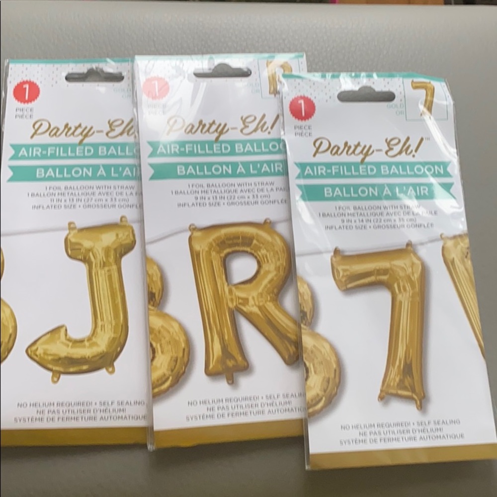 Jr 7 Balloons, 3 piece foil sir filled